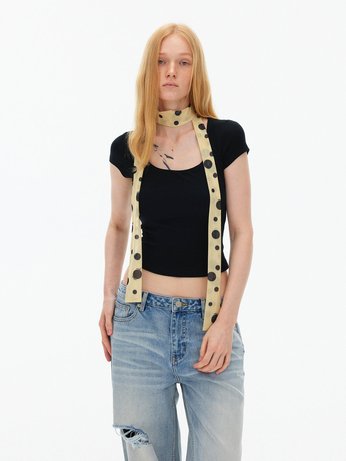 AFTADAWN Square Neck Halter Tie Fitted Short Sleeve Wool Blend Women&