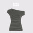AFTADAWN_Striped_Asymmetrical_Shoulder_Cinched_Waist_Women&