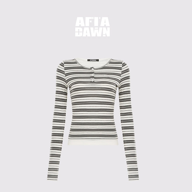 AFTADAWN_Striped_Colorblock_Henley_Layered_Women&