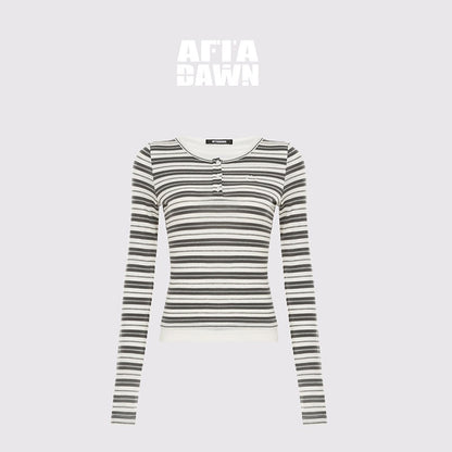 AFTADAWN_Striped_Colorblock_Henley_Layered_Women&