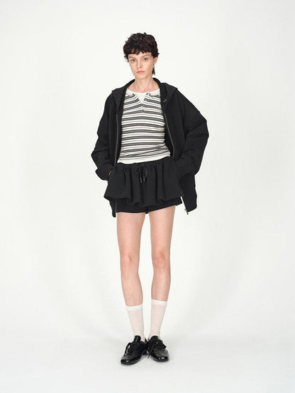 AFTADAWN Striped Colorblock Henley Layered Women&