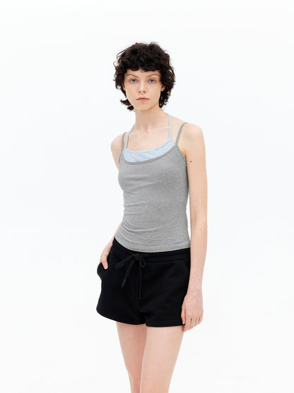 AFTADAWN Striped Colorblock Layered Halter Women&
