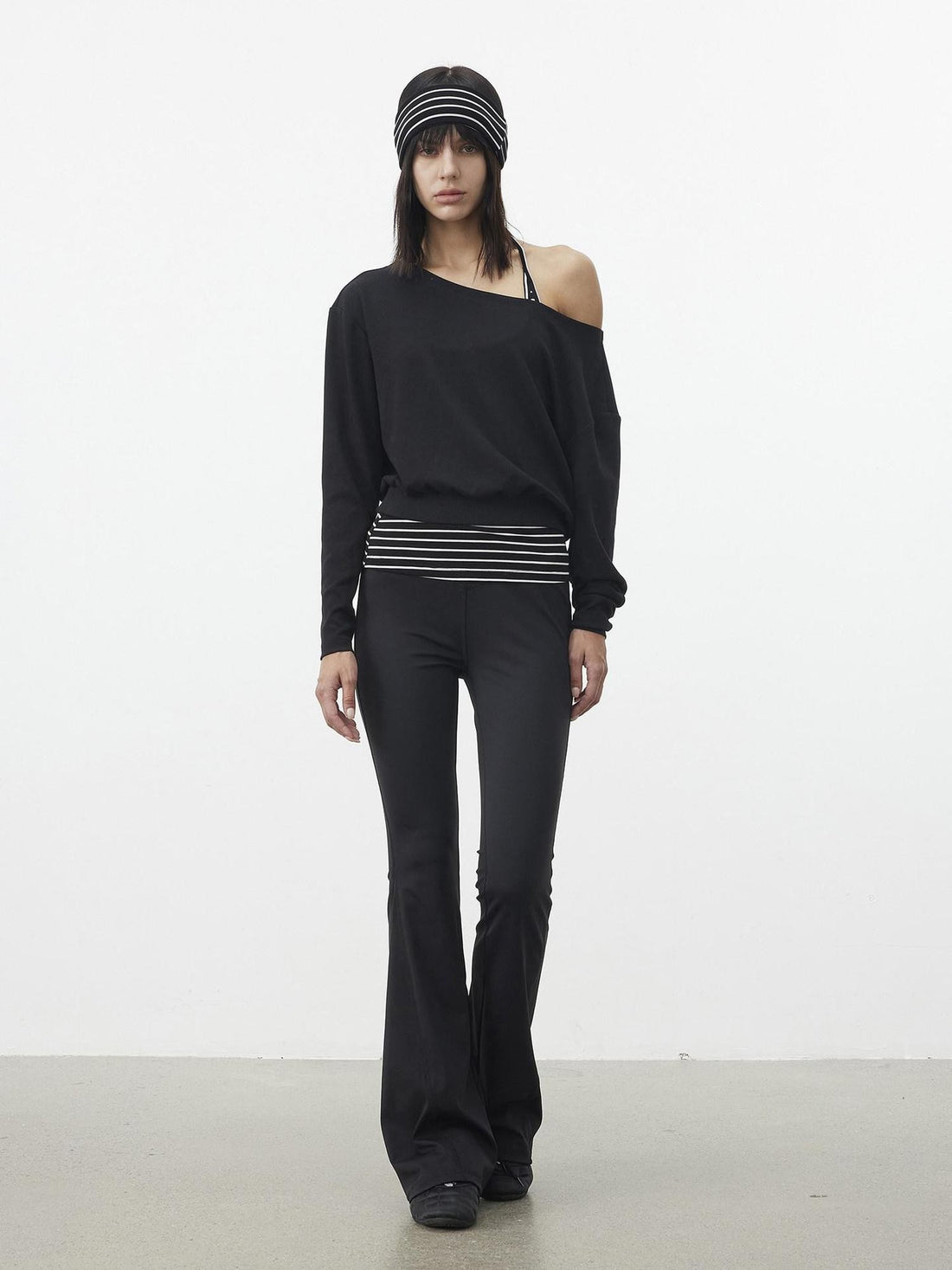 AFTADAWN Striped Cropped Halter Tie Women&