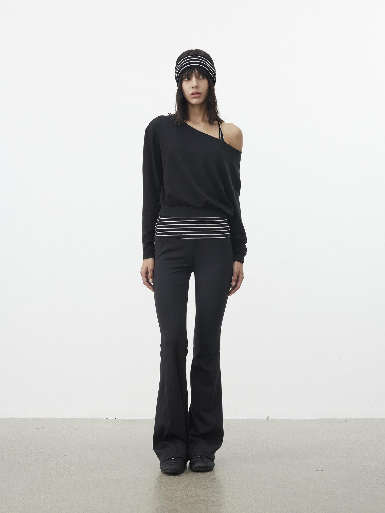 AFTADAWN Striped Cropped Halter Tie Women&