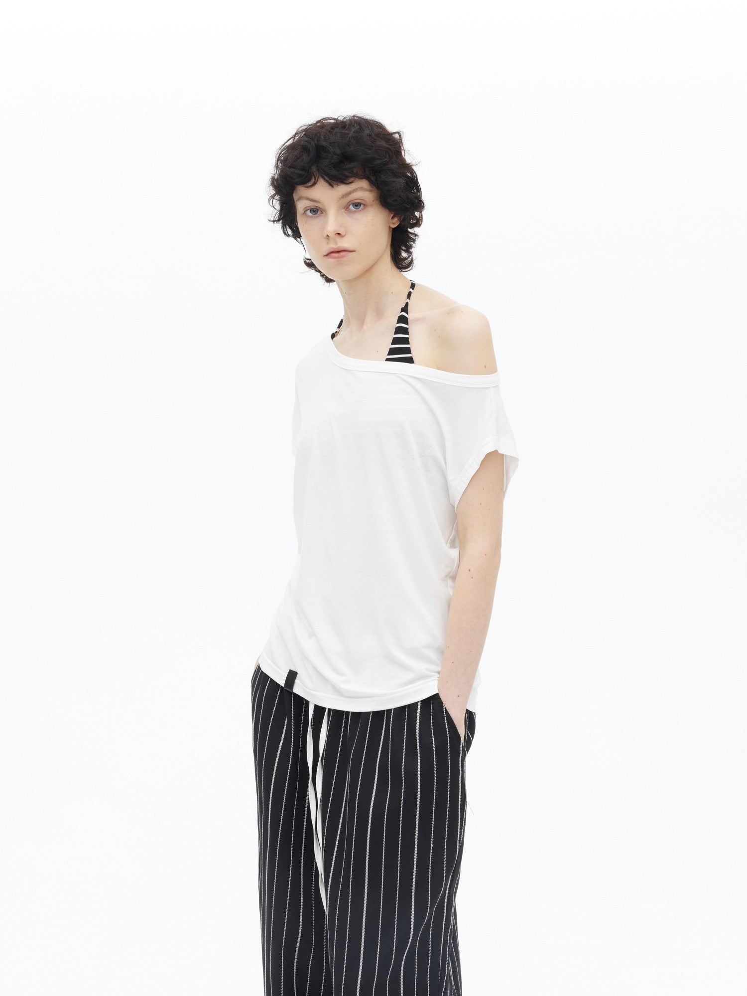 AFTADAWN Striped Halter Tie Cami Women&