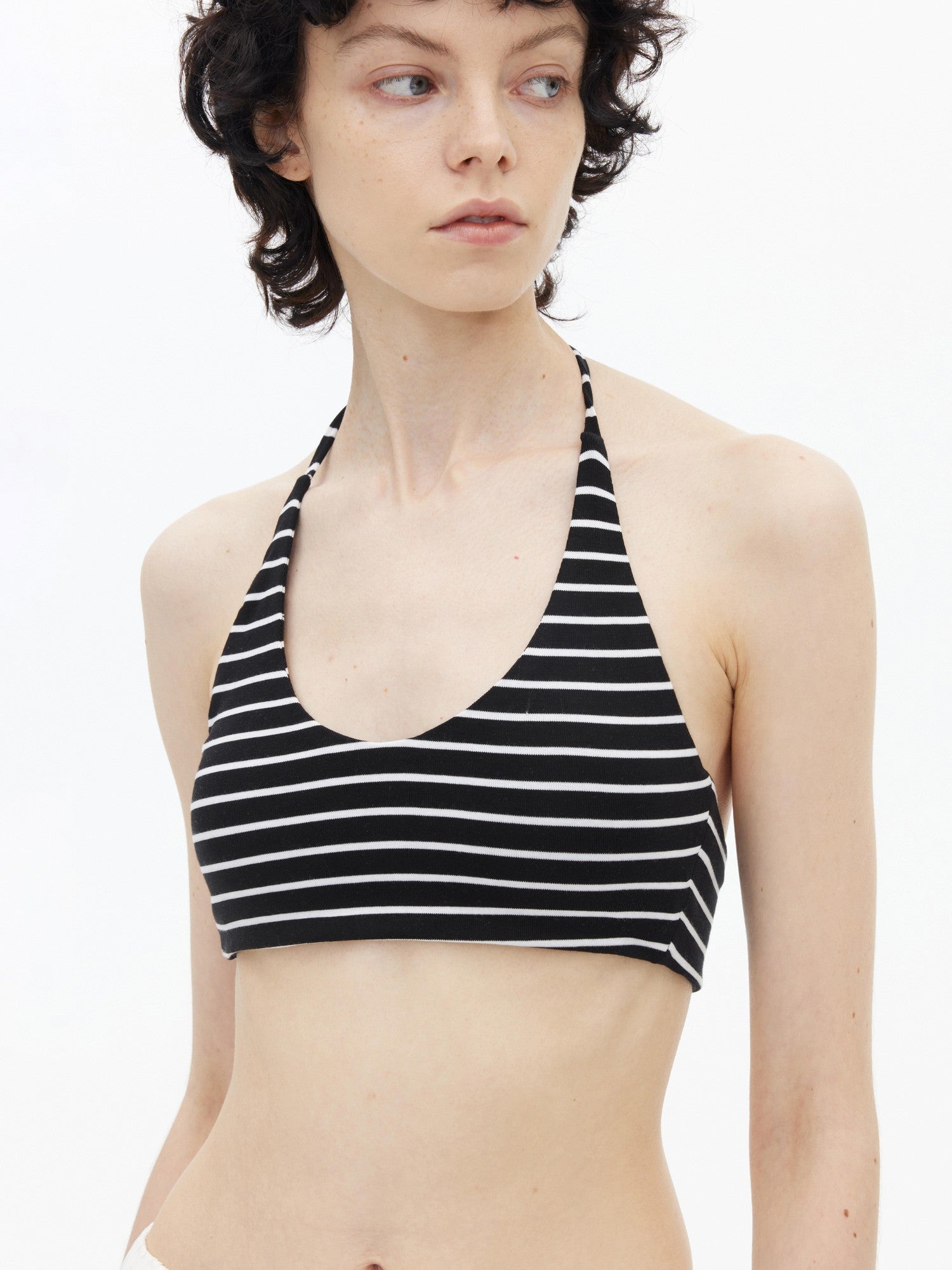 AFTADAWN Striped Halter Tie Cami Women&