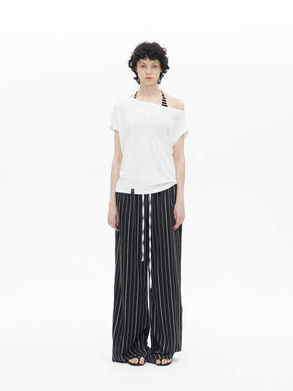 AFTADAWN Striped Halter Tie Cami Women&