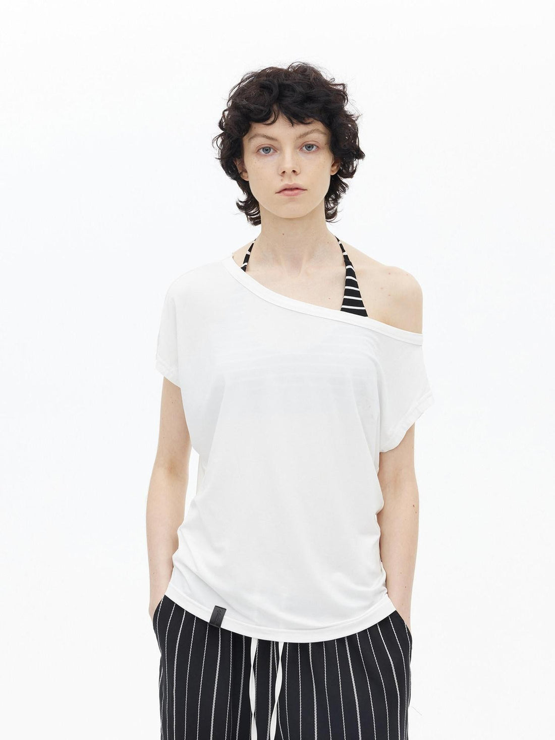 AFTADAWN Striped Halter Tie Cami Women&
