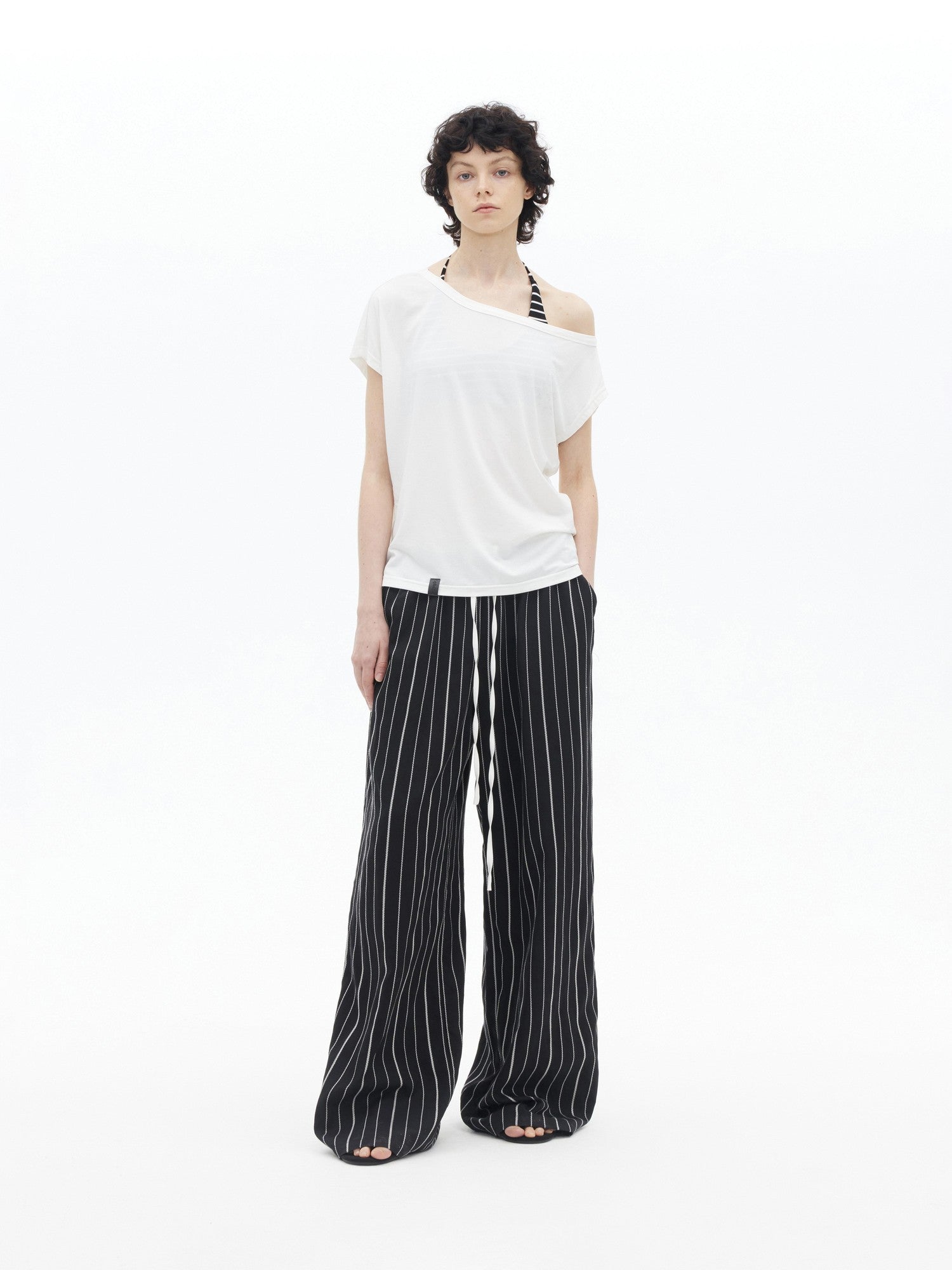AFTADAWN Striped Halter Tie Cami Women&