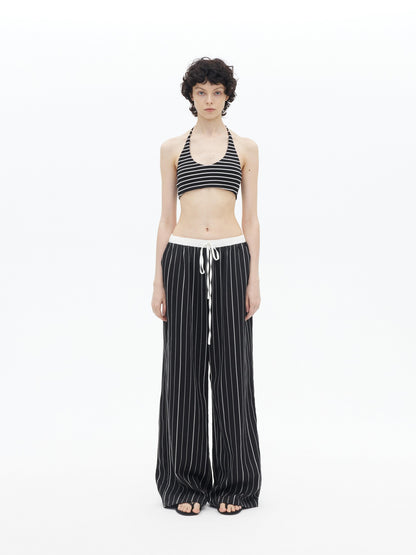AFTADAWN Striped Halter Tie Cami Women&