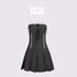 AFTADAWN_Striped_Lace_Up_Bow_Wool_Bustier_Pleated_Women&