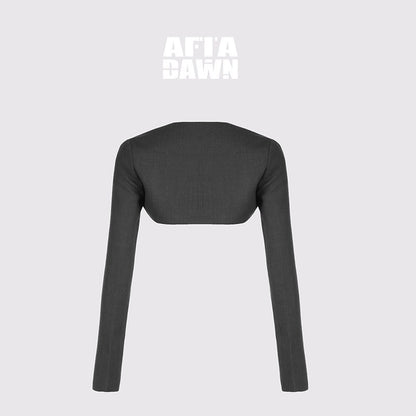 AFTADAWN_Striped_Lace_Up_Bow_Wool_Bustier_Pleated_Women&