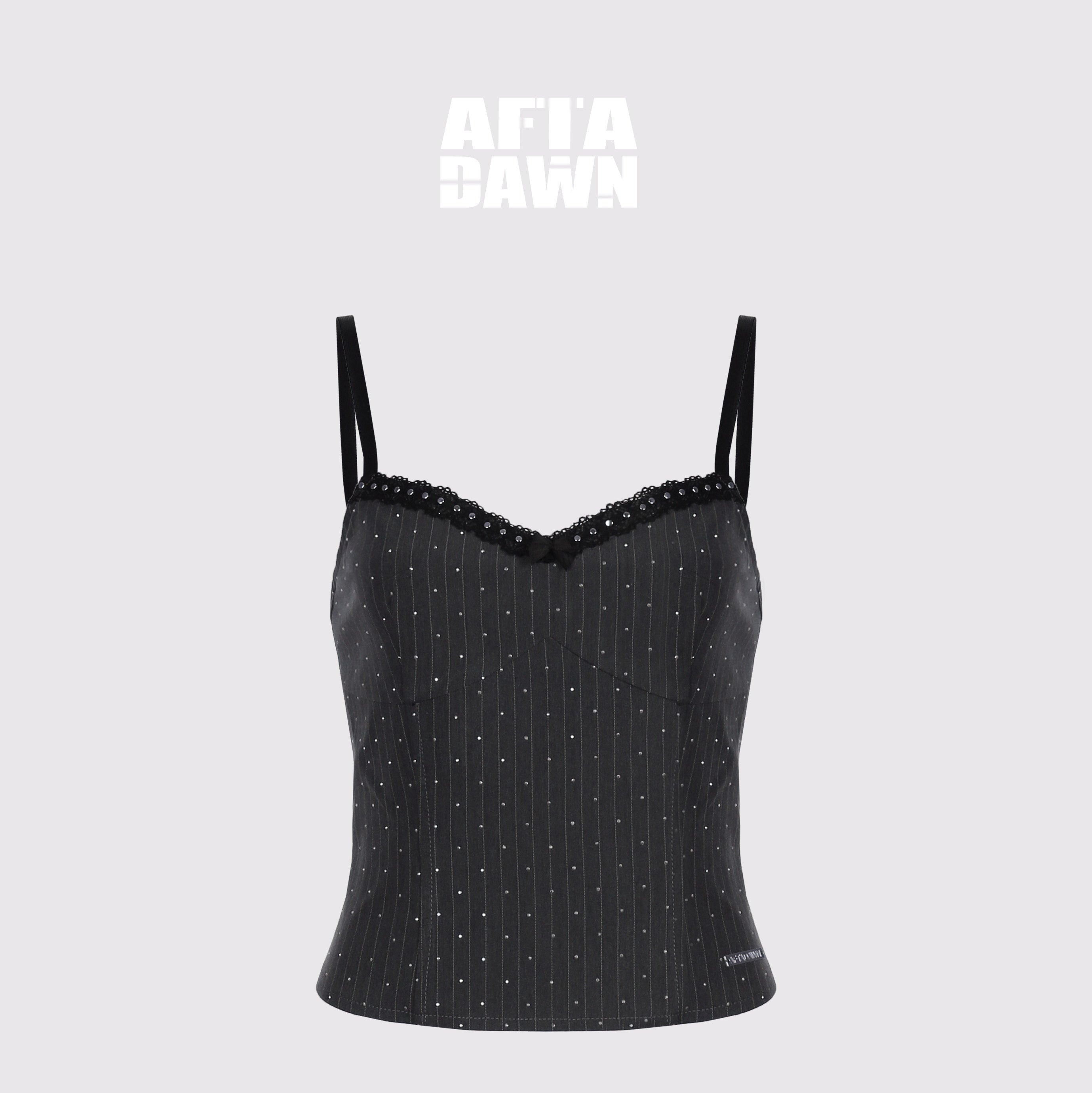 AFTADAWN_Striped_Rhinestone_Cropped_Camisole_Women&