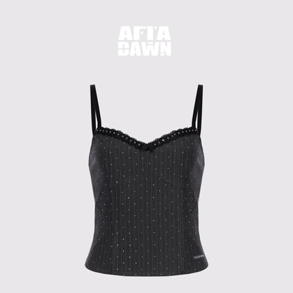 AFTADAWN_Striped_Rhinestone_Cropped_Camisole_Women&