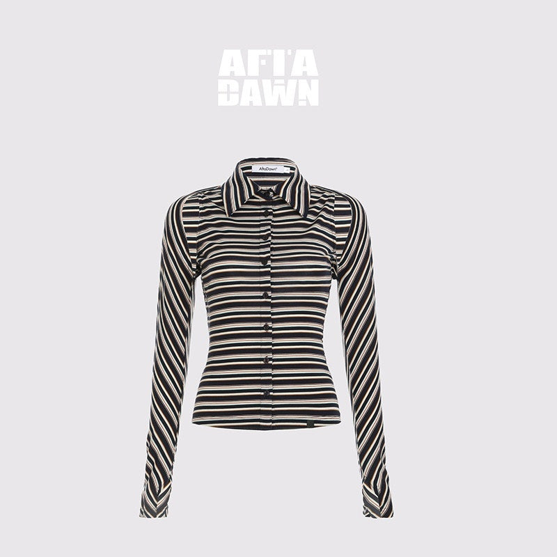 AFTADAWN_Striped_Tie_Two_Way_Henley_Slim_Women&