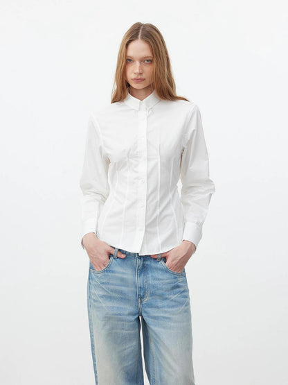 AFTADAWN Tailored A Line Horse Cotton Shirt Shirts