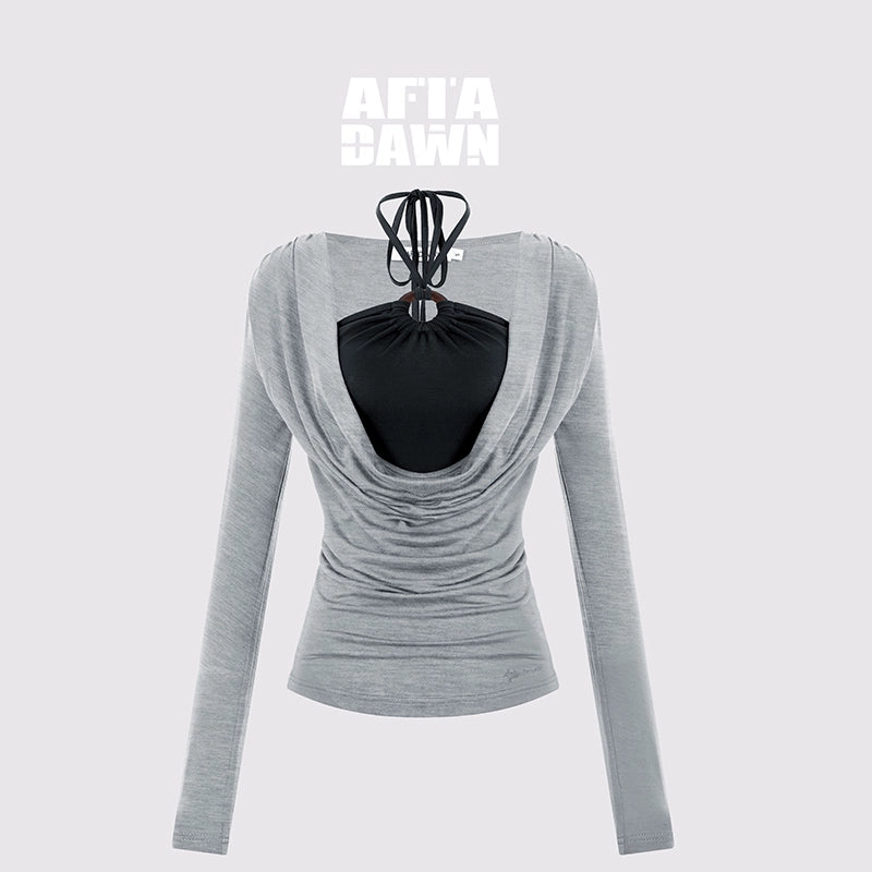 AFTADAWN_Tencel_Beaded_Cowl_Neck_Color_Block_Long_Sleeve_Top_MISSTT