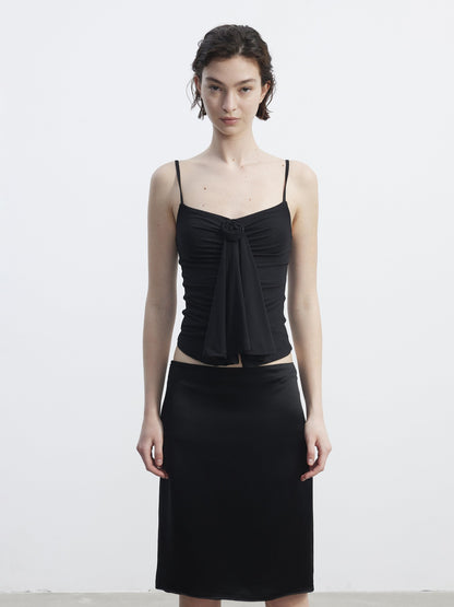 AFTADAWN Textured 3d Rose Pleated V-neck Slim Short Women&