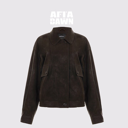 AFTADAWN_Textured_Distressed_Asymmetric_Zip_Boxy_Short_Women&