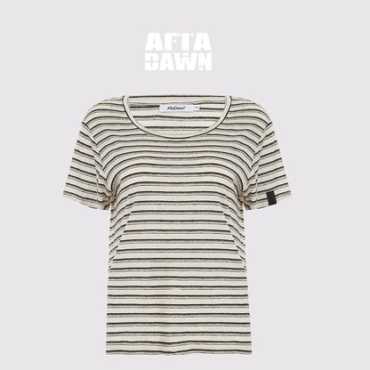 AFTADAWN_Textured_Linen_Cotton_Blend_Striped_Crewneck_Tee_MISSTT