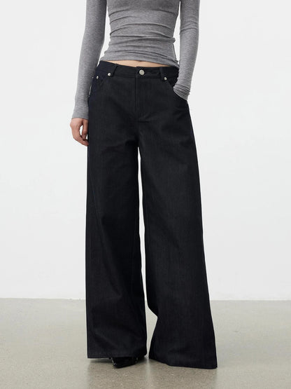 AFTADAWN Textured Side Pleat Embroidered Trousers Pants