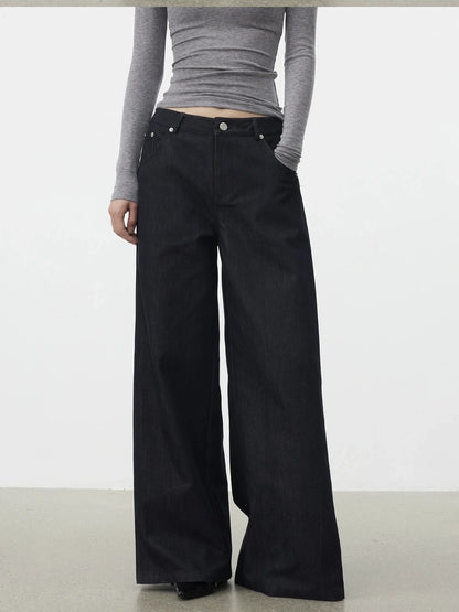 AFTADAWN Textured Side Pleat Embroidered Trousers Pants