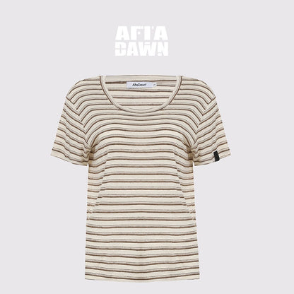 AFTADAWN_Textured_Striped_Print_Loose_Fit_Women&