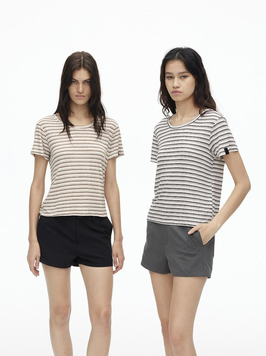AFTADAWN Textured Striped Print Loose Fit Women&