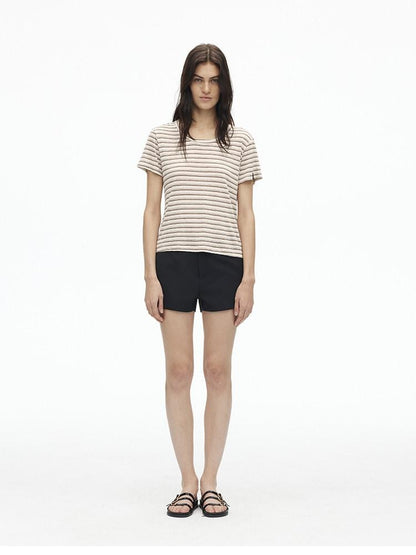AFTADAWN Textured Striped Print Loose Fit Women&
