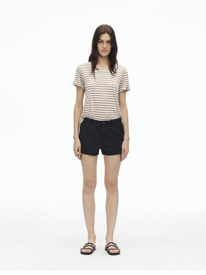AFTADAWN Textured Striped Print Loose Fit Women&
