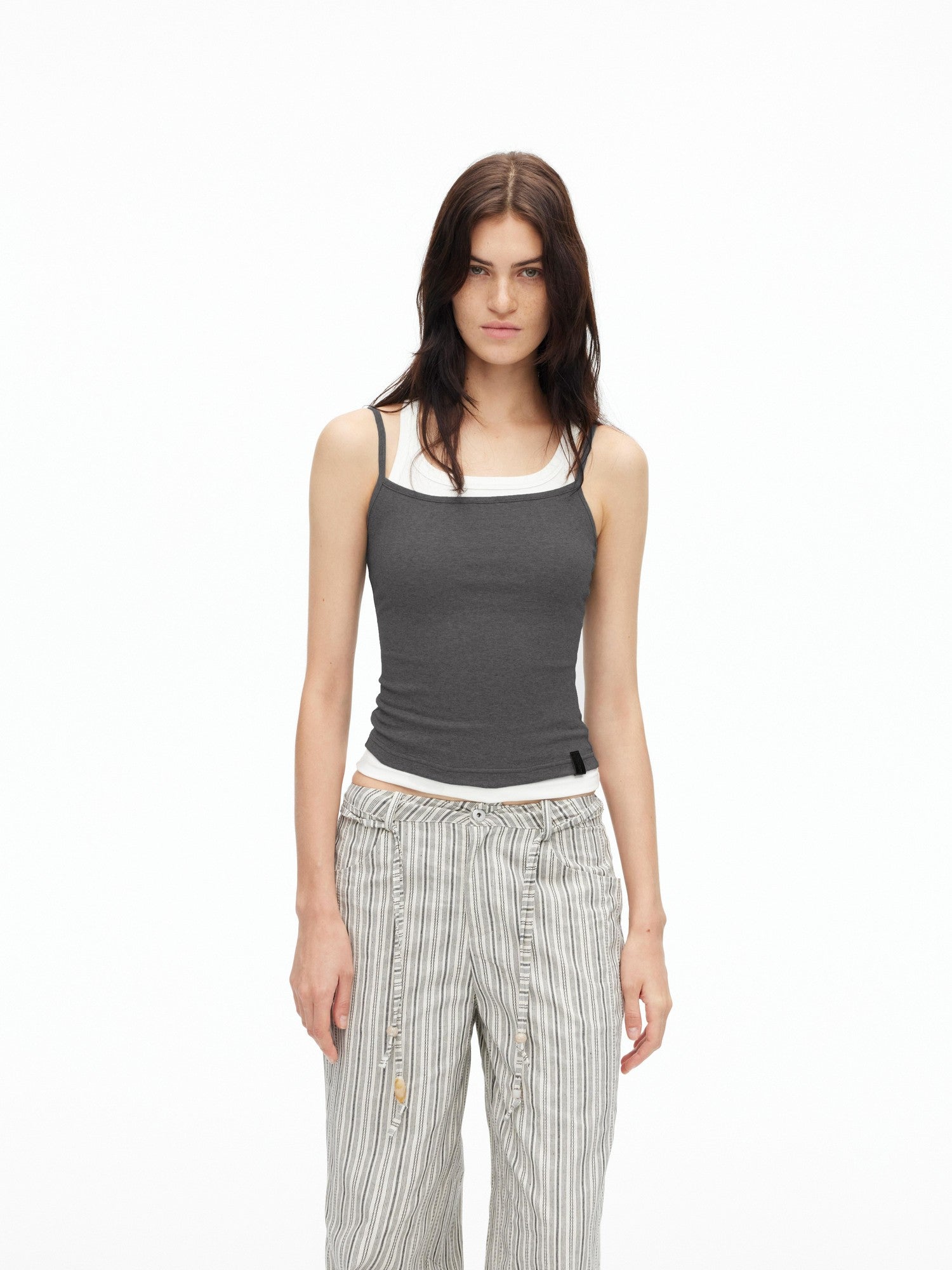 AFTADAWN Three Color Colorblock Layered Two Piece Women&