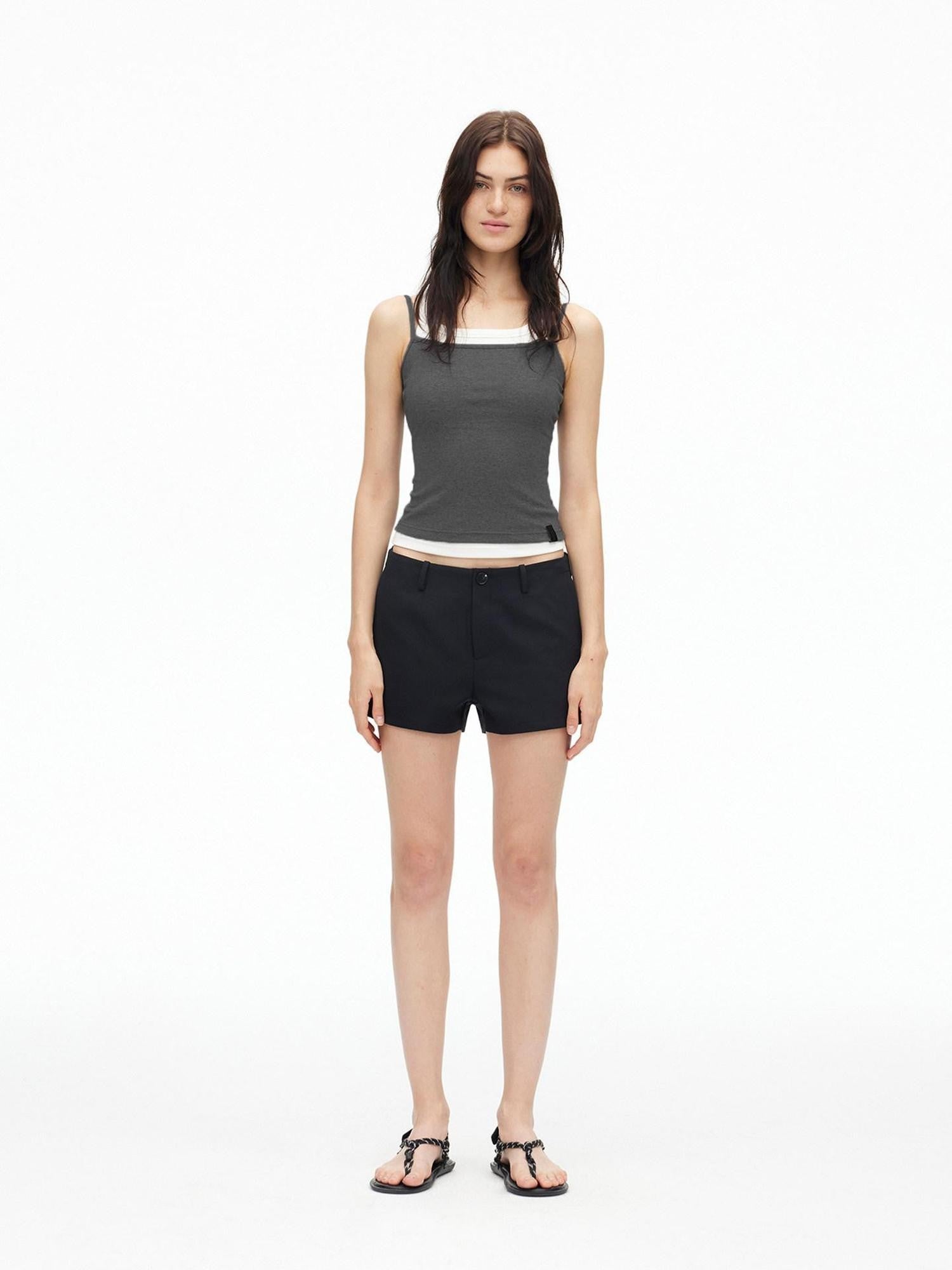 AFTADAWN Three Color Colorblock Layered Two Piece Women&