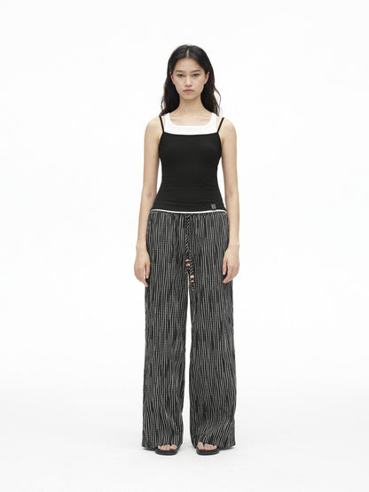 AFTADAWN Three Color Colorblock Layered Two Piece Women&