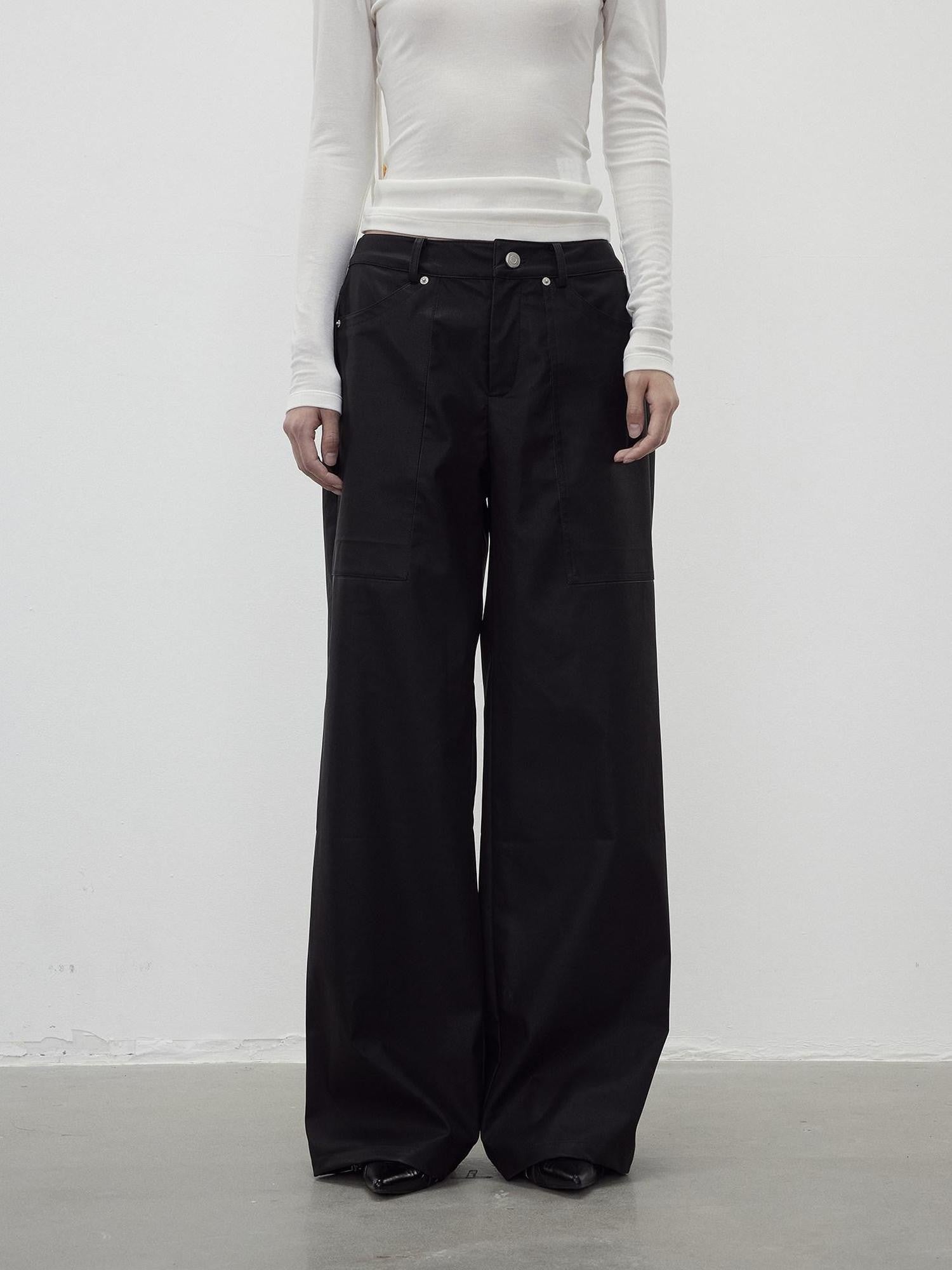 AFTADAWN Twill Texture Pocketed Zipper Relaxed Women&