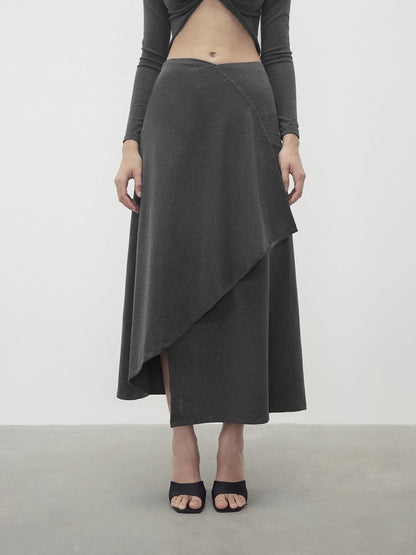 AFTADAWN Twist Knot Cross V-neck Asymmetric Women&