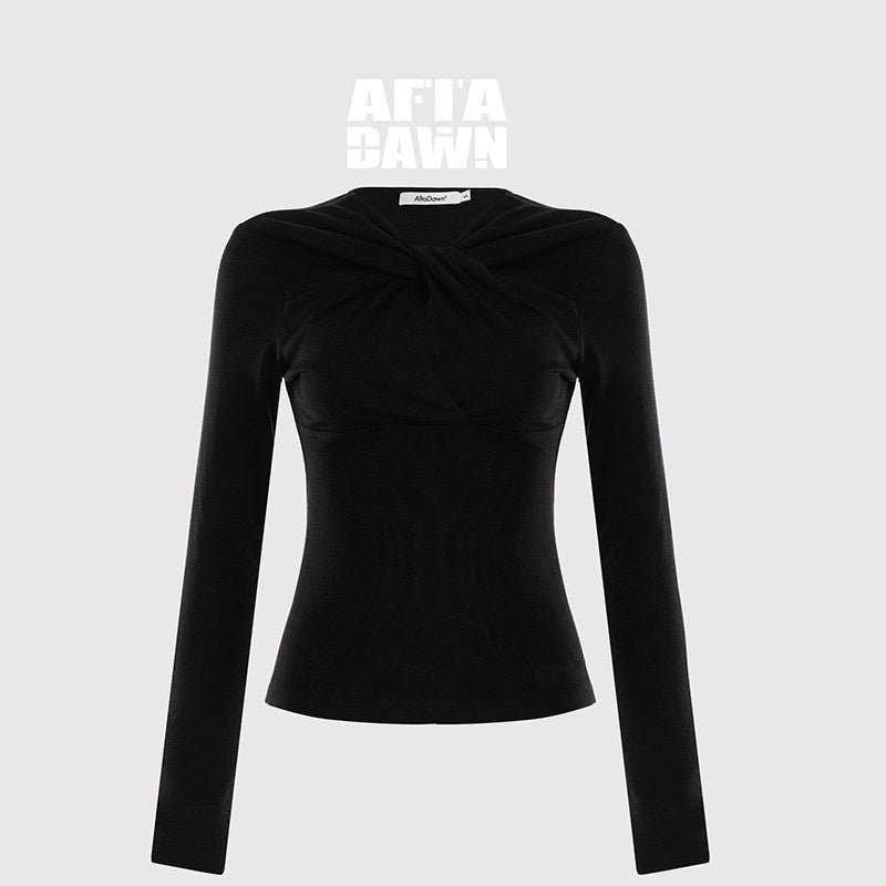 AFTADAWN_Twist_Knot_Pleated_Cutout_Slim_Fit_Women&