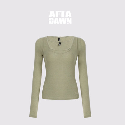 AFTADAWN_Two_Piece_Layered_Sleeveless_Vest_Long_Sleeve_Top_MISSTT