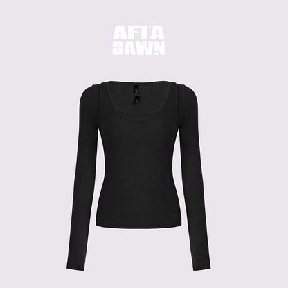 AFTADAWN_Two_Piece_Layered_Sleeveless_Vest_Long_Sleeve_Top_MISSTT
