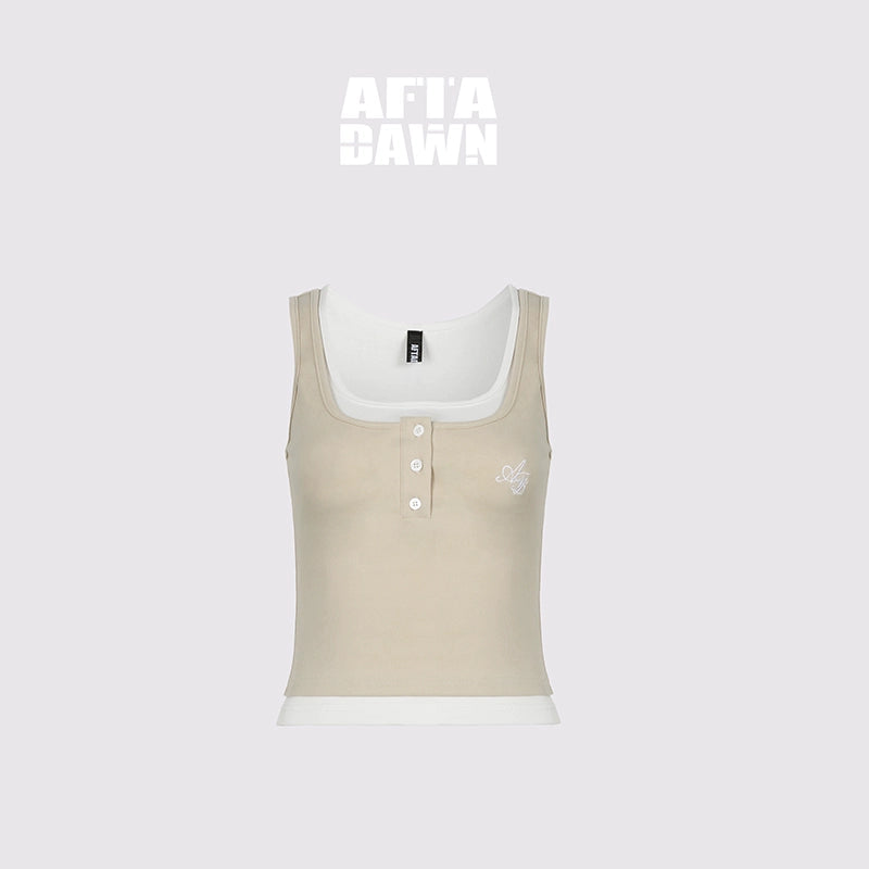 AFTADAWN_Two_Tone_Layered_Tank_Top_&amp;_Distressed_Cargo_Pants_Set_MISSTT