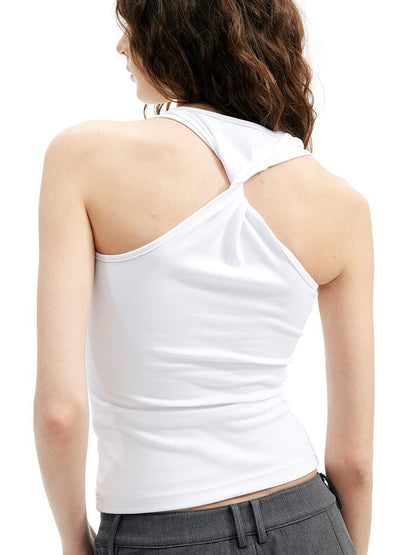AFTADAWN U Back Twist Knot Tank Top