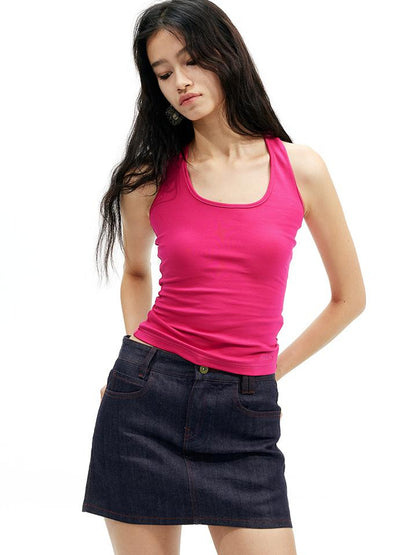 AFTADAWN U Back Twist Knot Tank Top