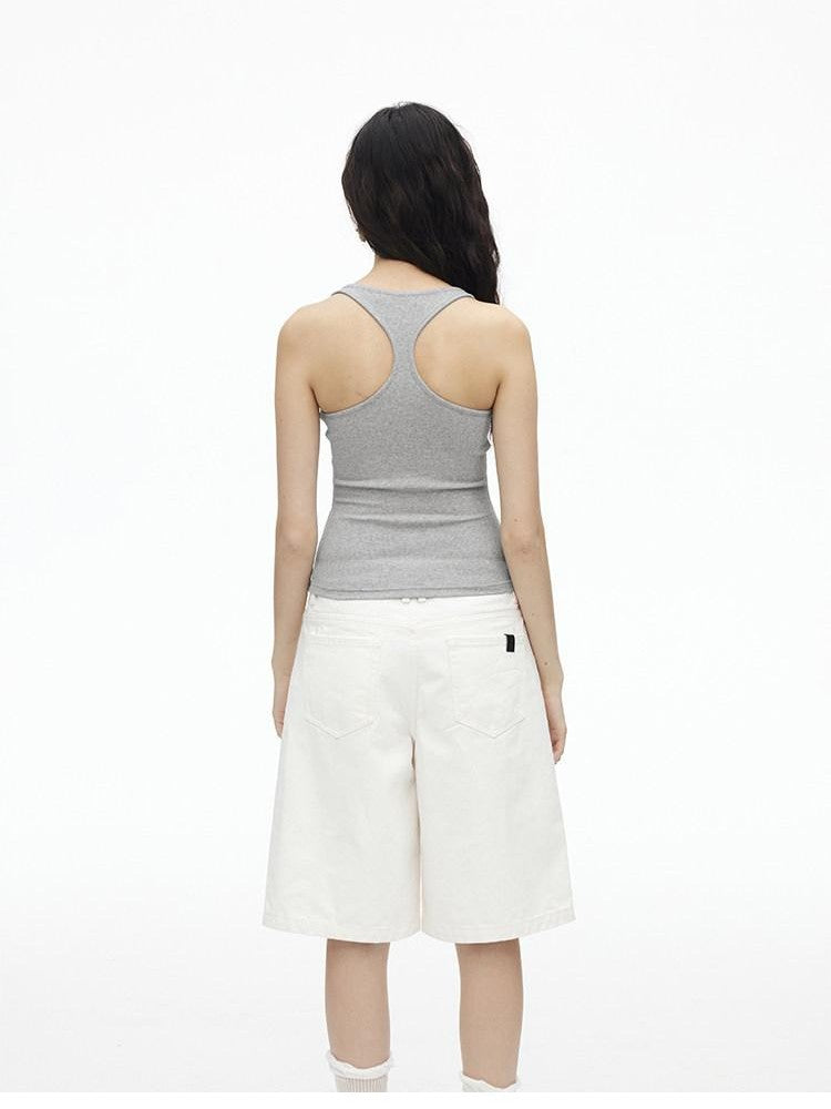 AFTADAWN U Neck Backless Slim Racerback Women&