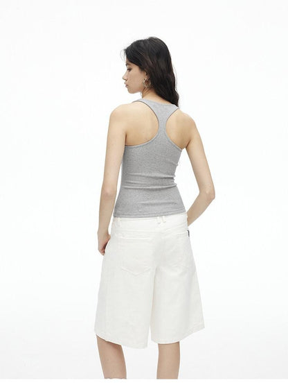 AFTADAWN U Neck Backless Slim Racerback Women&