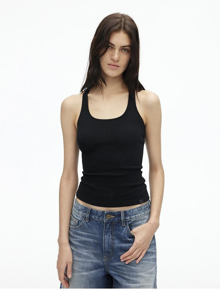 AFTADAWN U Neck Backless Slim Racerback Women&