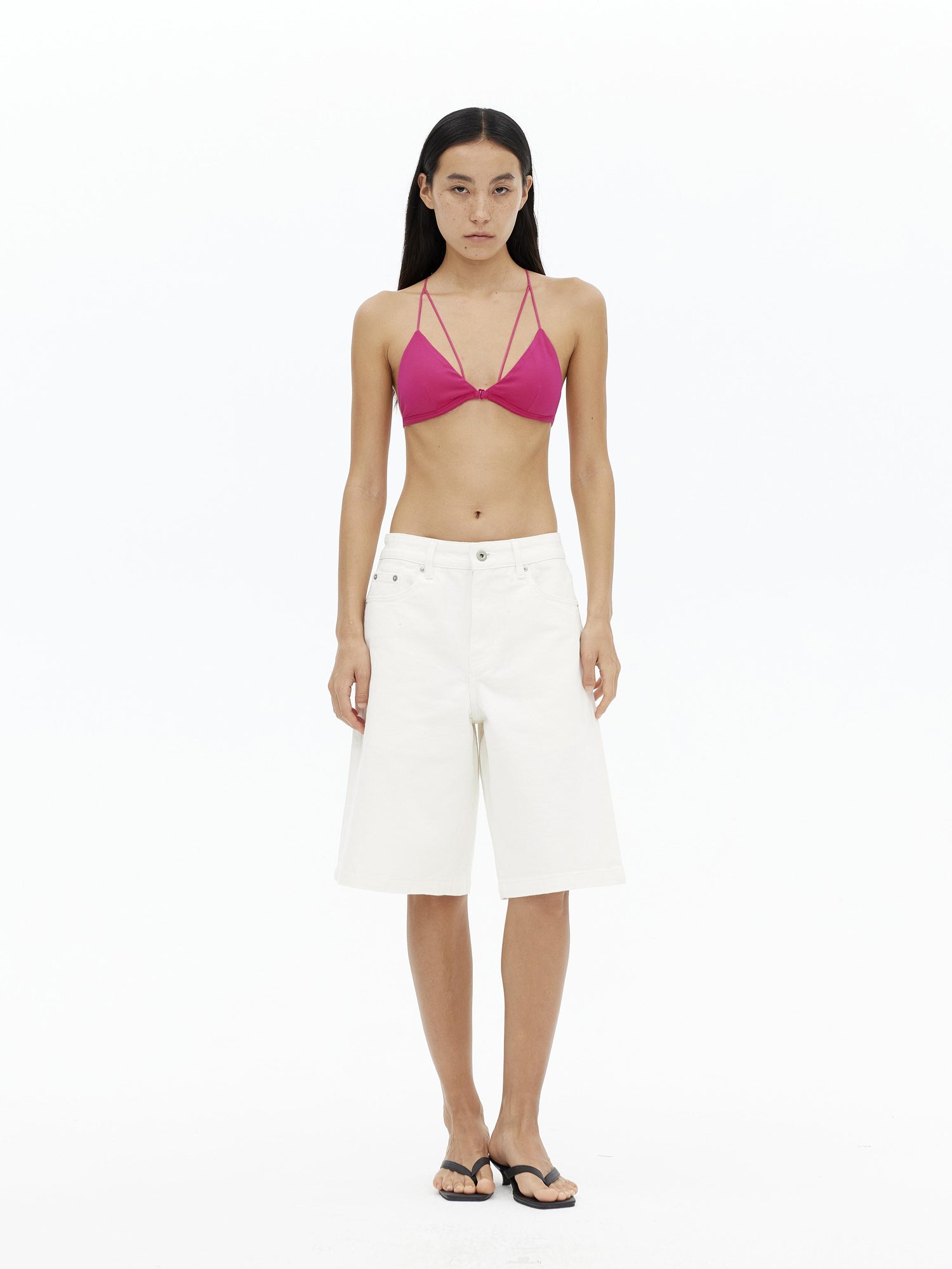 AFTADAWN V-Neck Camisole With Contrast Spaghetti Strap And Built-In Padding