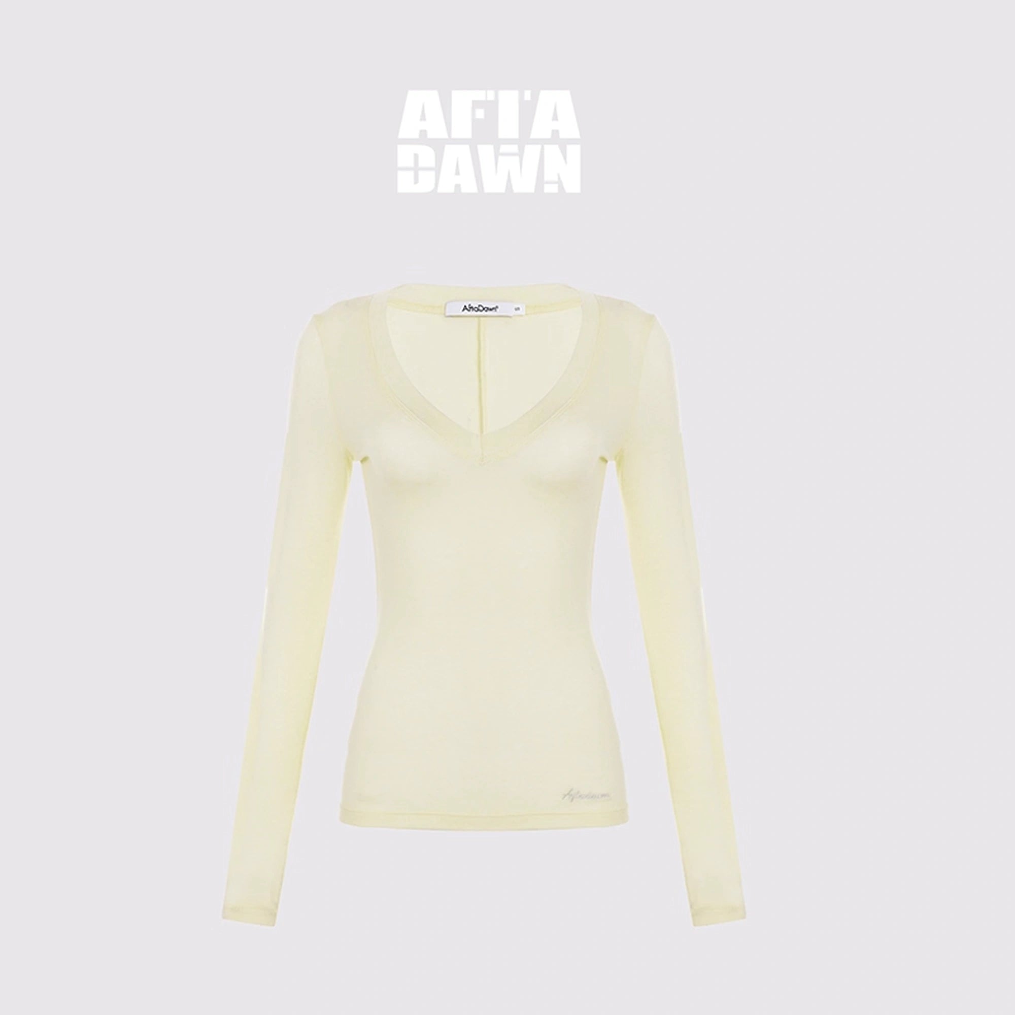 AFTADAWN_V-Neck_Pleated_Waist_Tencel_Wool_Top_MISSTT