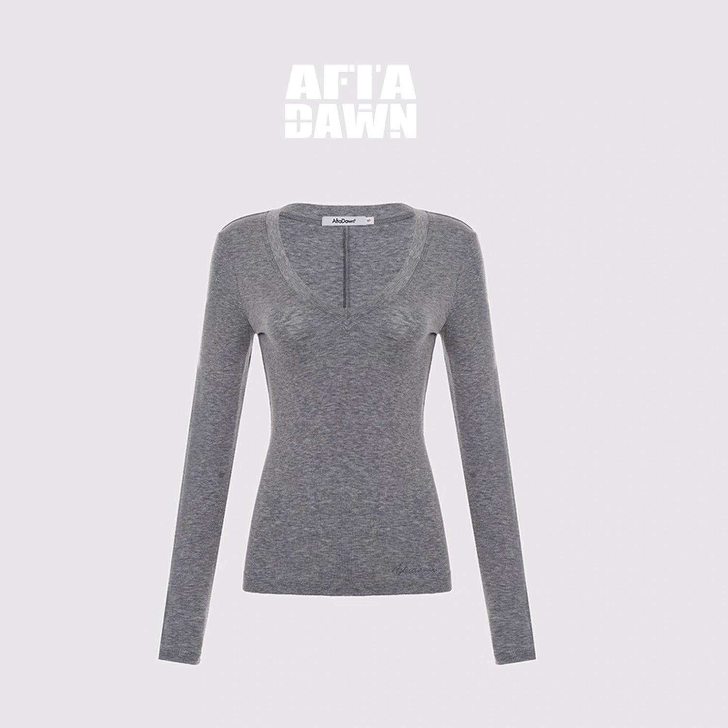 AFTADAWN_V-Neck_Pleated_Waist_Tencel_Wool_Top_MISSTT