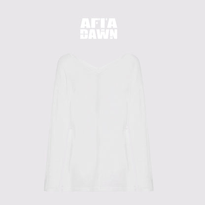 AFTADAWN_V-Neck_Snowflake_Textured_Sun_Protection_Tunic_Top_MISSTT