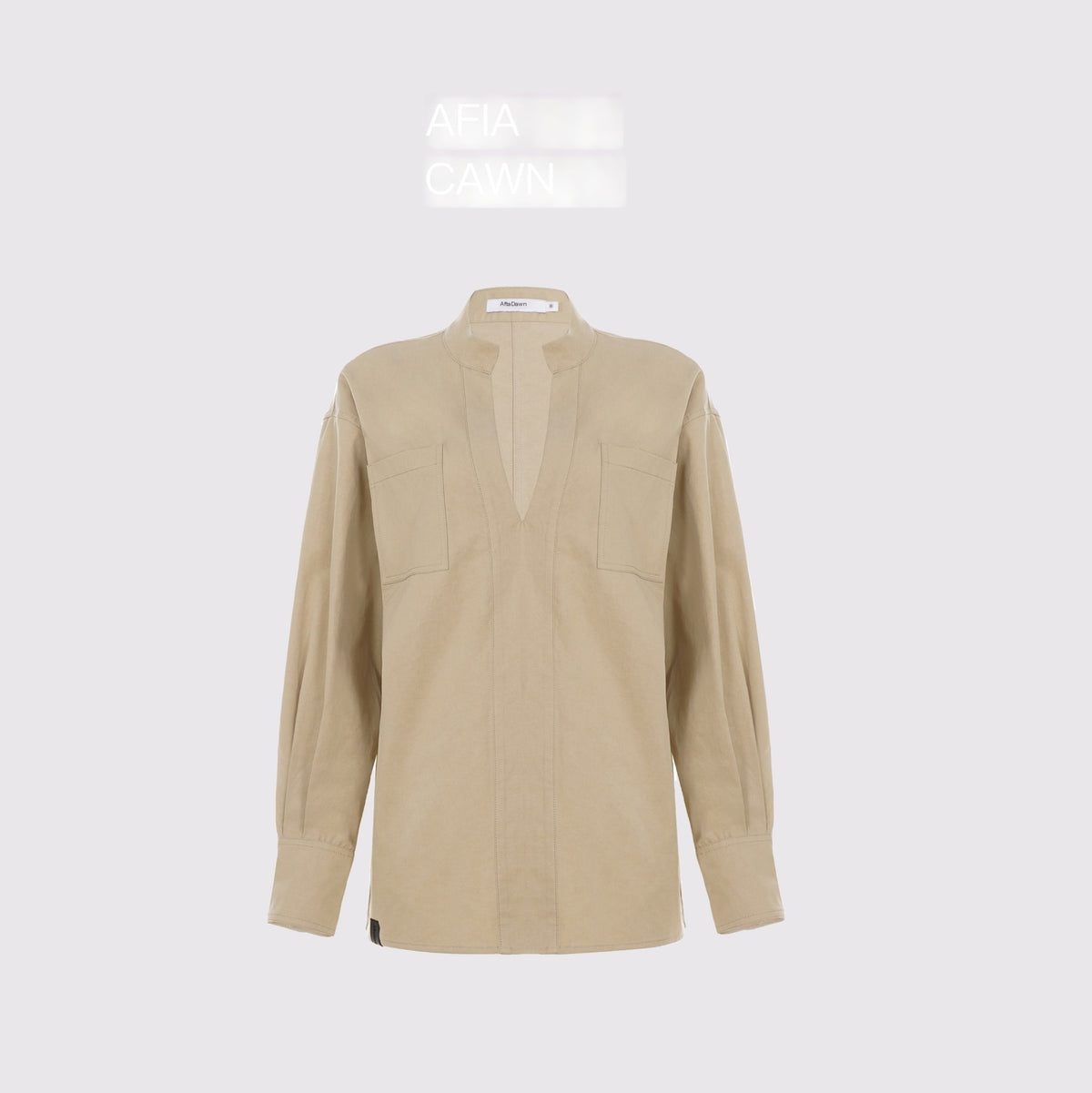 AFTADAWN_V-neck_Double_Pocket_Loose_Lyocell_Women&