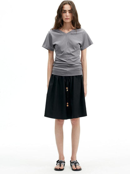 AFTADAWN V-neck Reversible Ruched Waist Tricolor Women&